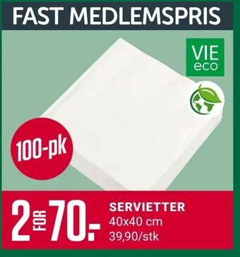 Europris Servietter tilbud