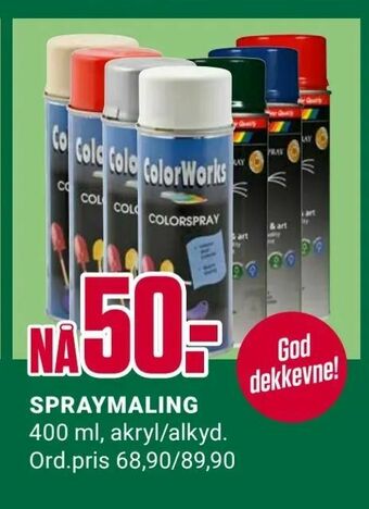 Europris SPRAYMALING tilbud