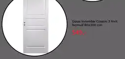Montér Opus innerdør Classic 3 hvit tilbud