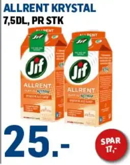 Price Lagerbutikk Jif Allrent Krystal tilbud