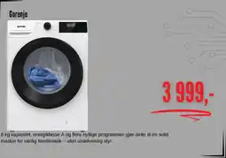 Skousen Gorenje vaskemaskin tilbud