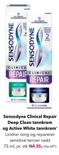 Apotek 1 Sensodyne Clinical Repair tannkrem tilbud