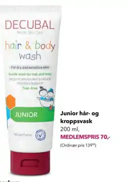 Apotek 1 Decubal Junior hår- og kroppsvask tilbud