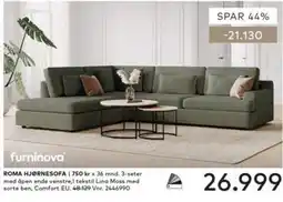 Skeidar furninova roma hjørnesofa tilbud