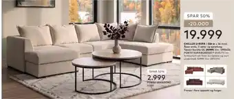 Skeidar Chillux U-sofa tilbud