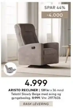 Skeidar Aristo Recliner tilbud