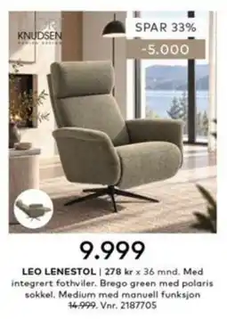Skeidar Lort Knudsen Leo Lenestol tilbud