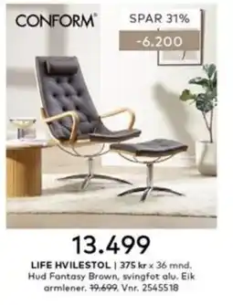 Skeidar Conform Life Hvilestol tilbud