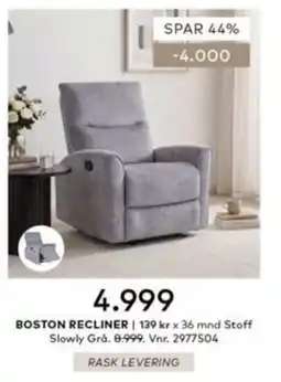 Skeidar Boston Recliner tilbud