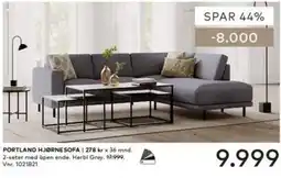Skeidar Portland hjørnesofa tilbud