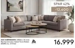 Skeidar Ask hjørnesofa tilbud