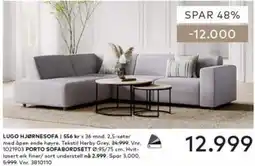 Skeidar Lugo hjørnesofa tilbud