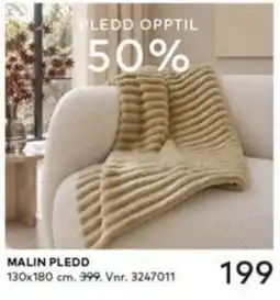 Skeidar Malin pledd tilbud