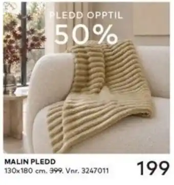 Skeidar Malin pledd tilbud