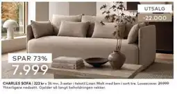 Skeidar Charles sofa tilbud