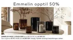 Skeidar Emmelin vase/ lysholder tilbud