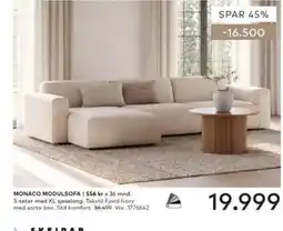 Skeidar Monaco modulsofa tilbud