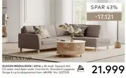 Skeidar Brunstad Slogen Modulsofa tilbud