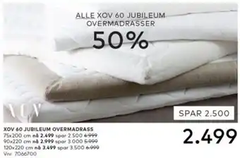 Skeidar Xov 60 jubileum overmadrass tilbud