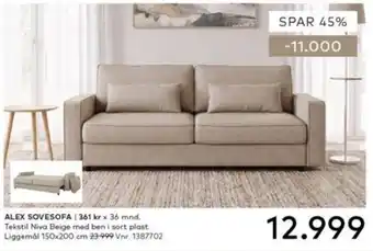 Skeidar Alex sovesofa tilbud