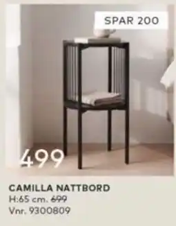 Skeidar Camilla nattbord tilbud