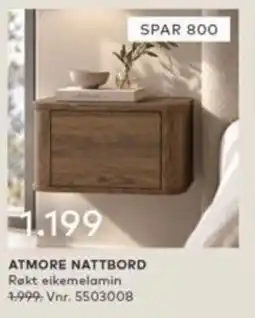 Skeidar Atmore nattbord tilbud