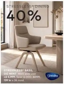 Skeidar Stressless Basil tilbud