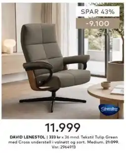 Skeidar Stressless David Lenestol tilbud