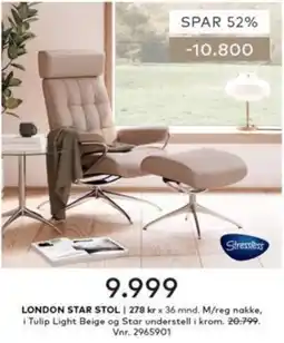 Skeidar Stressless London Star Stol tilbud