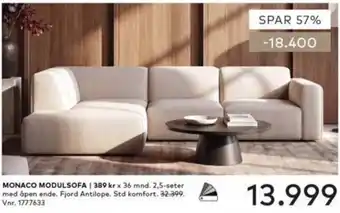Skeidar Monaco modulsofa tilbud