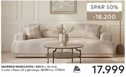Skeidar Sagrado modulsofa tilbud