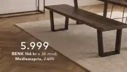 Skeidar Benk tilbud