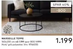 Skeidar Marseille teppe tilbud