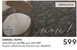 Skeidar Værdal teppe tilbud