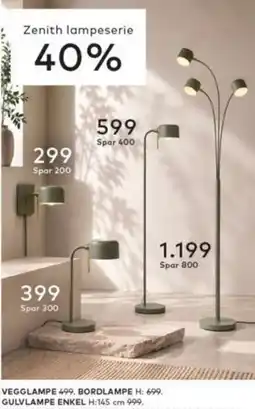 Skeidar Zenith lampeserie tilbud