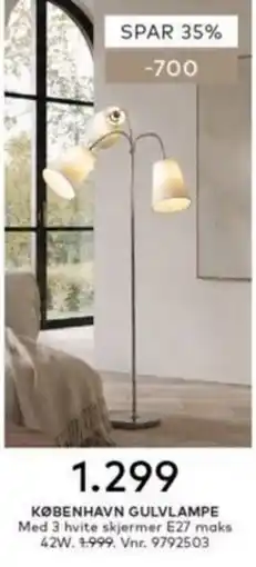 Skeidar København gulvlampe tilbud