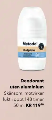 Apotek 1 Metode deodorant uten aluminium tilbud