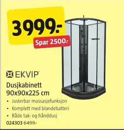 Jula Ekvip dusjkabinett tilbud