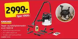 Jula Karcher teppe- og tekstilpleiemaskin 4+4 tilbud
