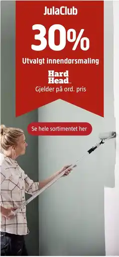 Jula Hard Head utvalgt innendørs maling tilbud