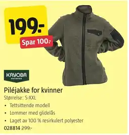 Jula Kayoba Outdoor Piléjakke for kvinner tilbud