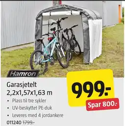 Jula Hamron Garasjetelt tilbud