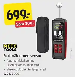 Jula MeeC Tools Fukt måler med sensor tilbud