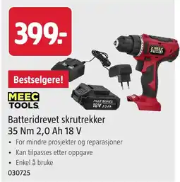 Jula MeeC Tools batteridrevet skrutrekker tilbud