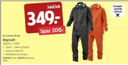Jula Bluewear Regnsett tilbud