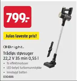 Jula Bright Trådløs støvsuger tilbud