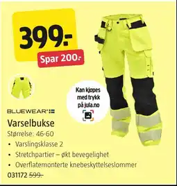 Jula Bluewear Varselbukse tilbud