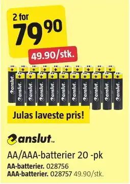 Jula anslut AA/AAA-batterier tilbud