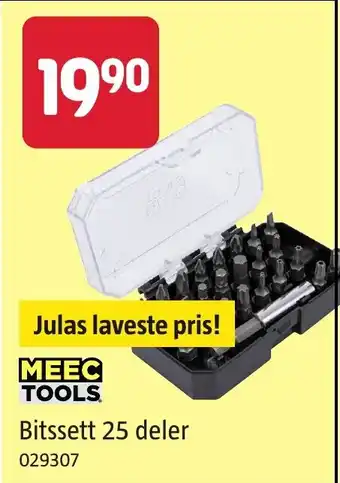 Jula Meec tools bitssett 25 deler tilbud