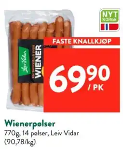 Jacobs Leiv Vidar Wienerpølser tilbud